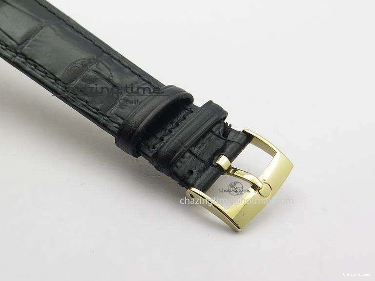 0207 De Ville MK 1:1 Best Edition YG Blue Dial On Black Leather Asian Seagull T1701 (Sec@6) Upgraded 8234